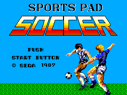 Sports Pad Soccer title screen for Sega Mark III